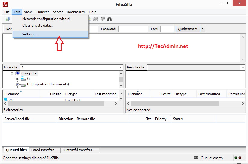 configure mac sftp for filezilla